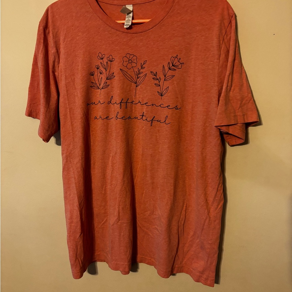Bella Canvas Orange Floral Tee
